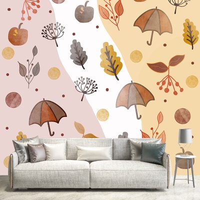Illustration botanique murale r&eacute;sistante &agrave; l'humidit&eacute; pour la d&eacute;coration murale du salon et de la pi&egrave;ce