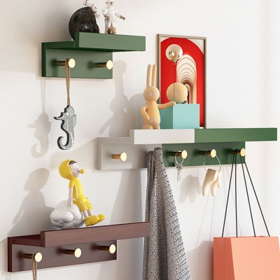 Wandmontierter Kleiderb&uuml;gel aus Holz, moderne Garderobe f&uuml;r das Wohnzimmer