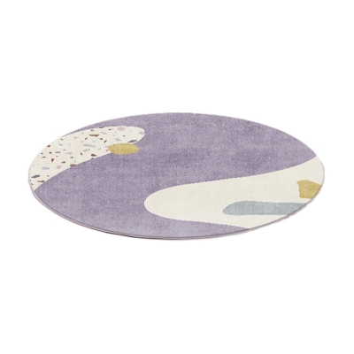 Tappeto nordico viola Tappeto per interni in poliestere con colori a contrasto Tappeto antimacchia per soggiorno