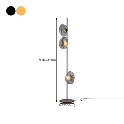 Lampada da terra moderna Lampada da terra a LED in vetro creativo per soggiorno
