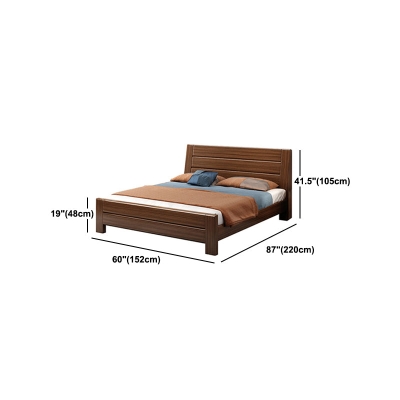 Letto espresso in legno massello con struttura scandinava da 84,65 pollici e testiera