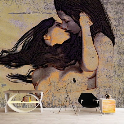 Carte da parati Murales per interni con illustrazioni di arte classica resistenti alle macchie