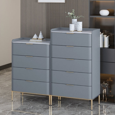 Vertikale Glam Stone-Aufbewahrungskommode, Schlafzimmerkommode mit Schubladen