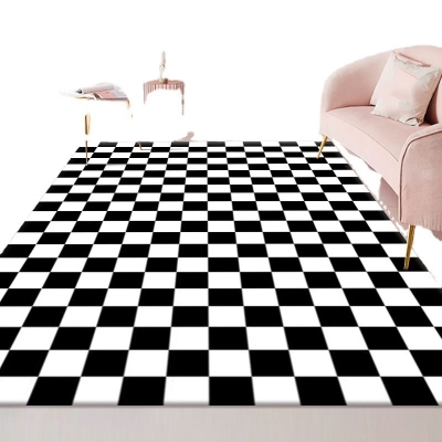 Tappeto classico con stampa scozzese Tappeto lavabile lavabile con area antiscivolo per la decorazione domestica