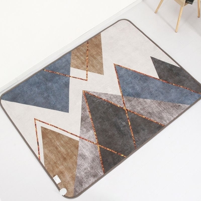 Tappeto reticolare di lusso Tappeto lavabile sintetico moderno con supporto antiscivolo per la decorazione domestica