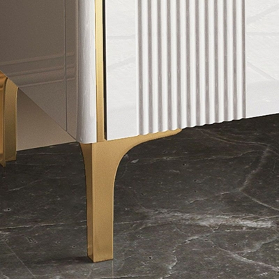 Horizontale Kommode aus Holzwerkstoff mit Glamour-Aufbewahrung, Schlafzimmerkommode mit Schubladen