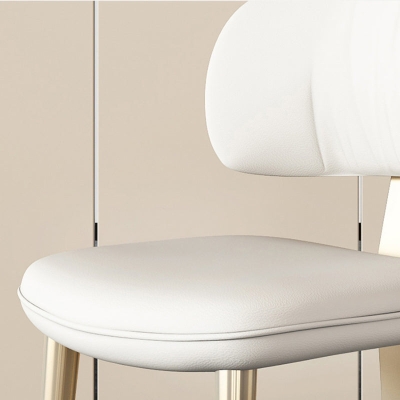Sedia da pranzo per la casa con sedia imbottita Glam senza braccioli con gambe dorate