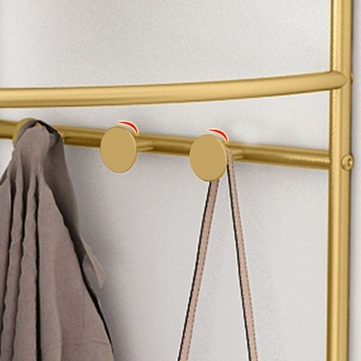 Moderner Kleiderb&uuml;gel mit mehrschichtigen Regalen, Eingangsgarderobe aus Metall