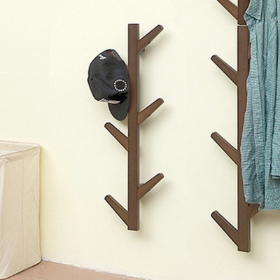 Albero da ingresso semplice e contemporaneo da parete in legno con gancio