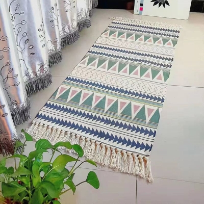 Tappeto grafico beige chiaro Tappeto moderno in poliestere Tappeto lavabile per soggiorno