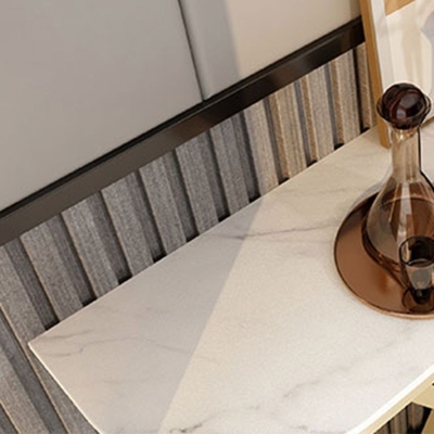 Pedestal Glam Slate Rechteckiger kratzfester Konsolentisch