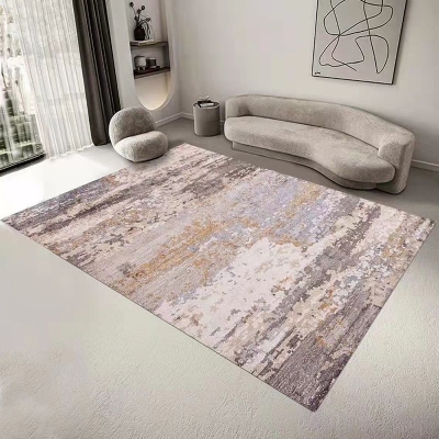 Tappeto moderno grigio Tappeto grafico in poliestere Tappeto con supporto antiscivolo per salotto