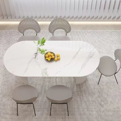 Tavolo da pranzo moderno ovale Tavolo da pranzo in pietra sinterizzata per cucina