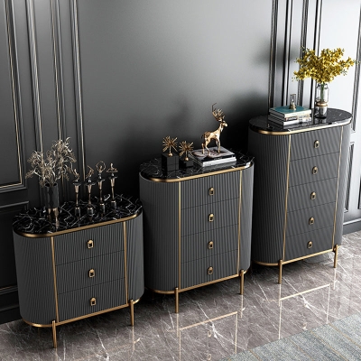 Glam Kommode Schlafzimmer Stein Kommode mit 3 Schubladen