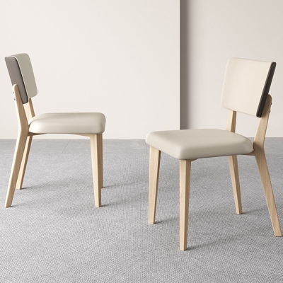 Sedia da pranzo contemporanea in legno di frassino con finitura opaca per soggiorno