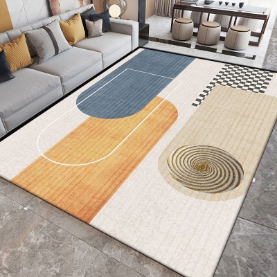 Tappeto resistente alle macchie in poliestere in pezzi di colore arancione per la decorazione domestica