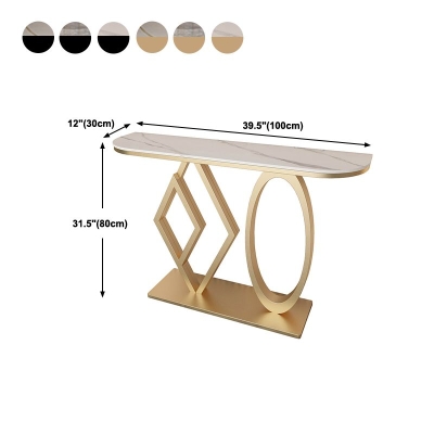 Consolle Glam Half Moon Consolle con finitura anticata