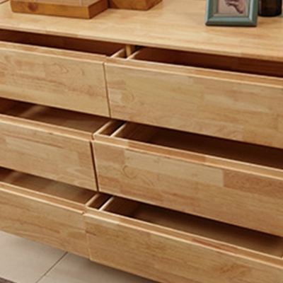 Zeitgen&ouml;ssische 16-Zoll-Breite Kommode aus Gummiholz, Schlafzimmerkommode mit Schubladen