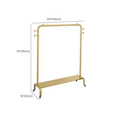 Glam-Garderobe, Kleiderstange, unteres Regal, 4 Haken, Kleiderb&uuml;gel f&uuml;r den Eingangsbereich