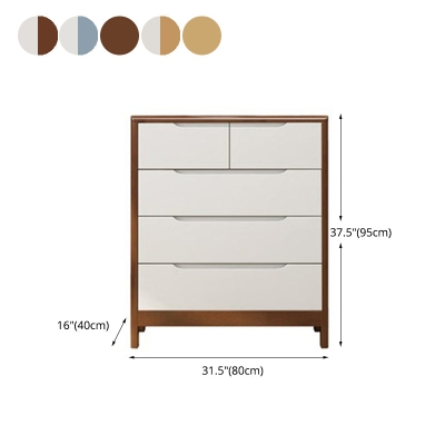 16" breite Aufbewahrungstruhe aus massivem Holz, Kommode mit Schubladen
