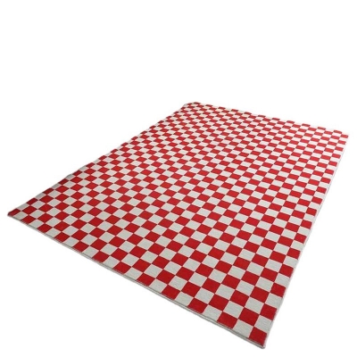 Tappeto con stampa a quadretti Funky Tappeto per interni in poliestere resistente alle macchie per soggiorno