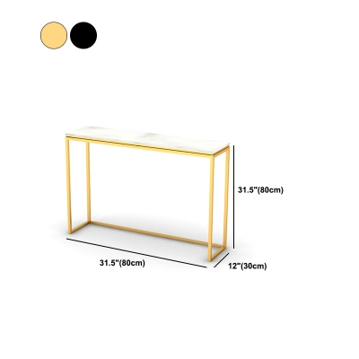 Moderner rechteckiger wei&szlig;/schwarzer Konsolentisch &ndash; 11,81" x 31,49" Konsolentisch