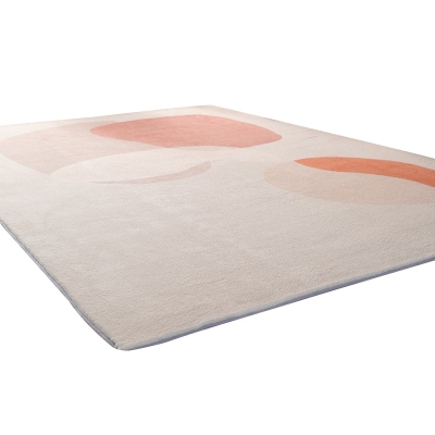 Tappeto nordico in grumi di colore Tappeto bianco in poliestere Tappeto resistente alle macchie per soggiorno