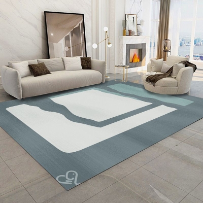 Tappeto a forma rettangolare in stile moderno Tappeto da salotto di lusso leggero in poliestere