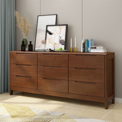Zeitgen&ouml;ssische Aufbewahrungstruhe aus Massivholz mit mattem Finish, Schlafzimmerkommode