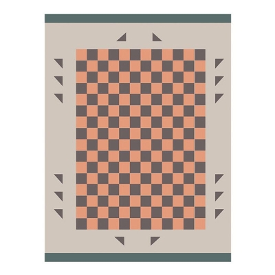 Tappeto classico per interni Tappeto con stampa scozzese funky Tappeto resistente alle macchie per la decorazione domestica