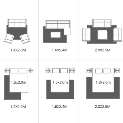 Tappeto moderno nero Tappeto grafico in poliestere per interni Tappeto resistente agli strappi per soggiorno