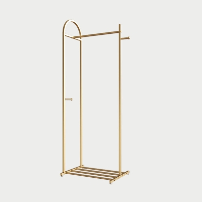 Kleiderb&uuml;gel aus Metall, Kleiderstange mit Metallrahmen und 2 Haken, Garderobe f&uuml;r den Eingangsbereich