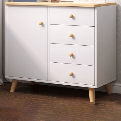 Zeitgen&ouml;ssische Junggesellenkommode aus massivem Holz f&uuml;r Zuhause
