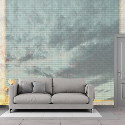Carta da parati murale ecologica Illustrazione astratta Decorazione murale per interni