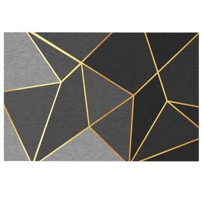 Tappeto per interni stampato geometrico Tappeto rettangolare moderno Tappeto per adulti resistente alle macchie