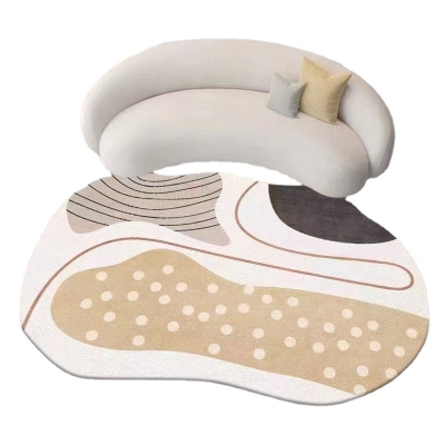 Tappeto dalla forma innovativa Tappeto con pannello a contrasto per il tempo libero Tappeto in poliestere resistente alle macchie