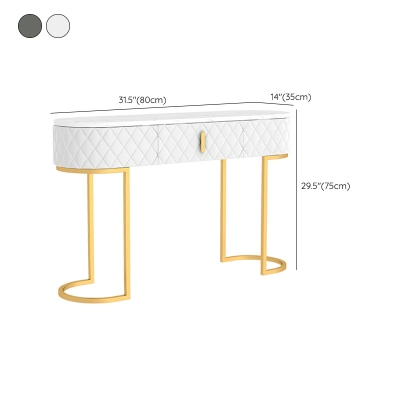 Glam Marmor-Konsolentisch, goldener Eisen-Konsolen-Sofatisch f&uuml;r den Flur