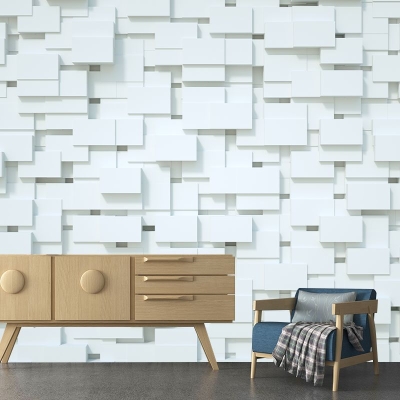 Papier peint d&eacute;coratif &agrave; grille g&eacute;om&eacute;trique, photographie, papier peint mural pour salon