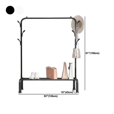 Garderobe im Glam-Stil, metallisches, freistehendes Regal, Design-Garderobe mit 6 Haken