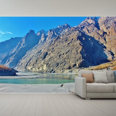 Umweltfreundliche Fotografie-Tapete, Berg-Heimdekor-Wandbild