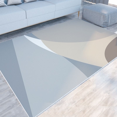 Tappeto moderno con area grigia Tappeto con motivi geometrici in poliestere Tappeto lavabile per la decorazione domestica