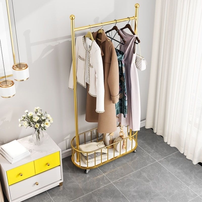 Metall-Kleiderb&uuml;gel im modernen Stil, einfache Haushalts-Bodengarderobe mit Riemenscheibe