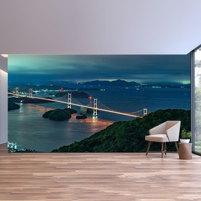 Carta da parati decorativa per soggiorno all'aperto con percorso fotografico