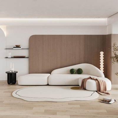 Tappeto Tribal Diamond con tonalit&agrave; novit&agrave; Tappeto in poliestere beige resistente alle macchie