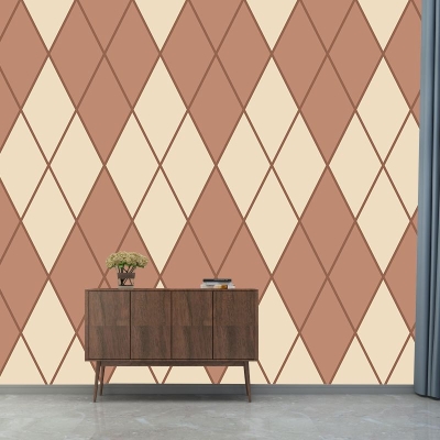 Illustrazione Carta da parati resistente alle macchie Geometria Decorazione murale per soggiorno