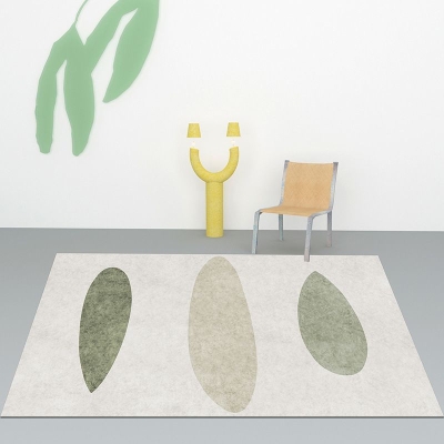 Tappeto in pezzi di colore verde chiaro Tappeto moderno in poliestere per salotto