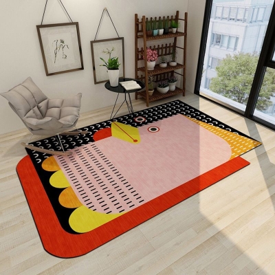 Tappeto rosso semplice Tappeto in poliestere per zona gallo Tappeto resistente alle macchie per soggiorno
