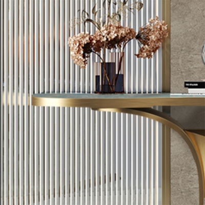 Glam Free Form Sofa-Konsolentisch mit Edelstahlhalterung f&uuml;r den Flur