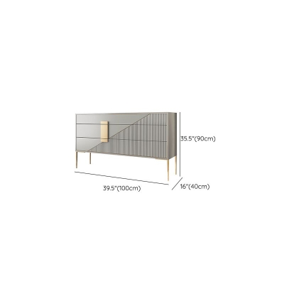 Glam horizontale Aufbewahrungstruhe mit Soft-Close-Schubladen, Holz-Doppeltruhe
