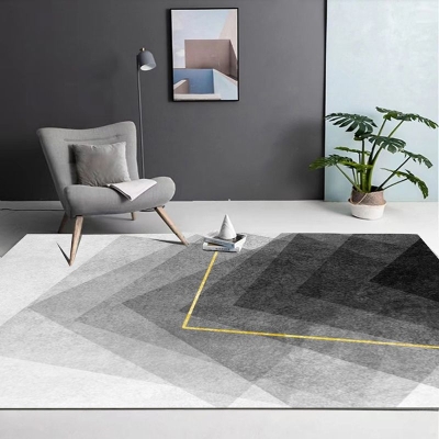 Splendido tappeto grigio per interni Tappeto grafico in poliestere Tappeto lavabile per la decorazione domestica